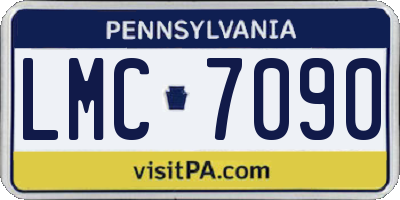 PA license plate LMC7090