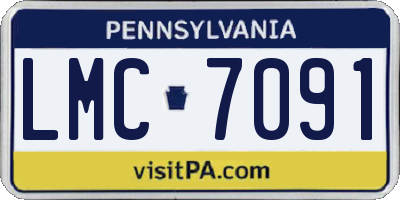 PA license plate LMC7091