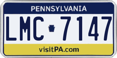 PA license plate LMC7147