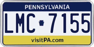 PA license plate LMC7155