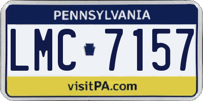 PA license plate LMC7157