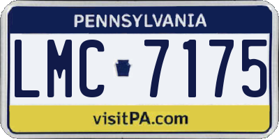 PA license plate LMC7175