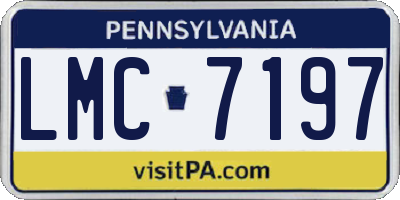 PA license plate LMC7197
