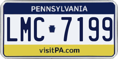 PA license plate LMC7199