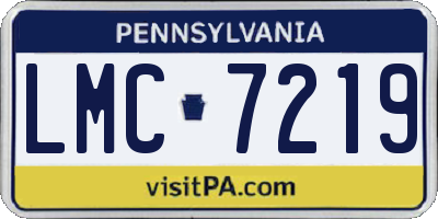 PA license plate LMC7219