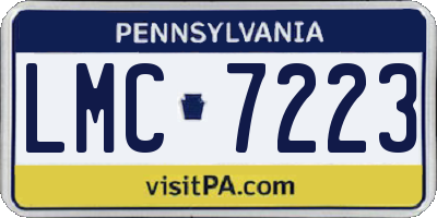 PA license plate LMC7223