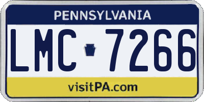 PA license plate LMC7266