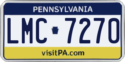 PA license plate LMC7270