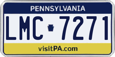PA license plate LMC7271