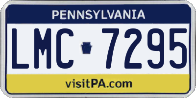 PA license plate LMC7295