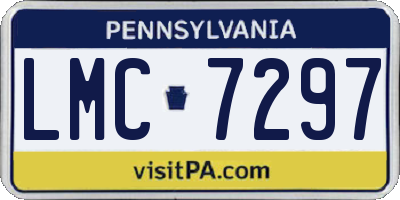 PA license plate LMC7297