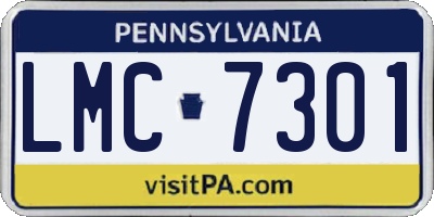 PA license plate LMC7301