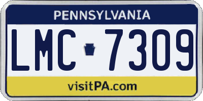 PA license plate LMC7309
