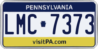 PA license plate LMC7373