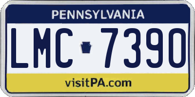 PA license plate LMC7390