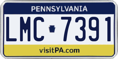 PA license plate LMC7391