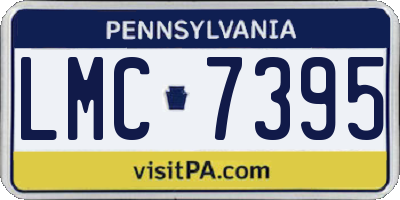 PA license plate LMC7395