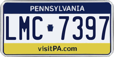 PA license plate LMC7397
