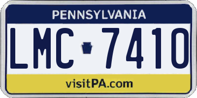 PA license plate LMC7410