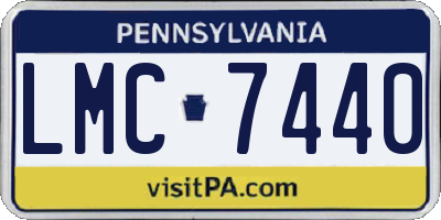 PA license plate LMC7440