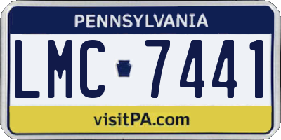PA license plate LMC7441