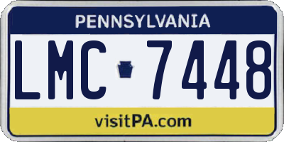PA license plate LMC7448