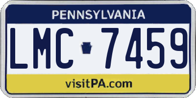 PA license plate LMC7459