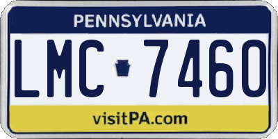 PA license plate LMC7460