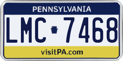 PA license plate LMC7468