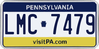 PA license plate LMC7479