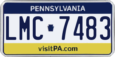PA license plate LMC7483