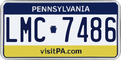 PA license plate LMC7486