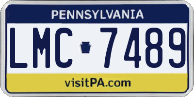PA license plate LMC7489