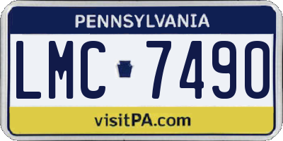PA license plate LMC7490