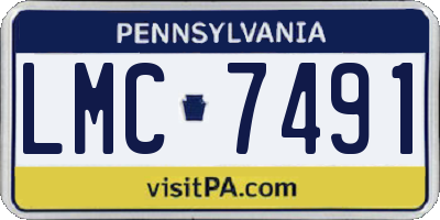 PA license plate LMC7491