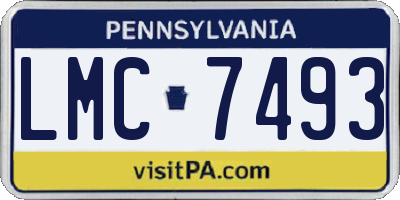 PA license plate LMC7493