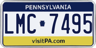 PA license plate LMC7495