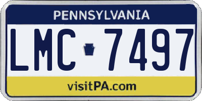 PA license plate LMC7497