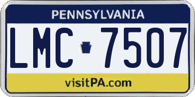 PA license plate LMC7507