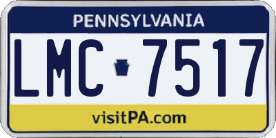 PA license plate LMC7517