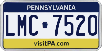 PA license plate LMC7520
