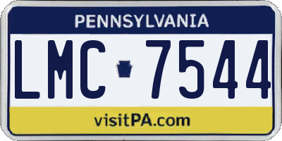 PA license plate LMC7544