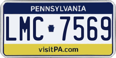 PA license plate LMC7569