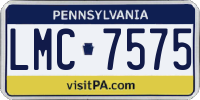 PA license plate LMC7575