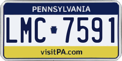 PA license plate LMC7591