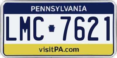 PA license plate LMC7621