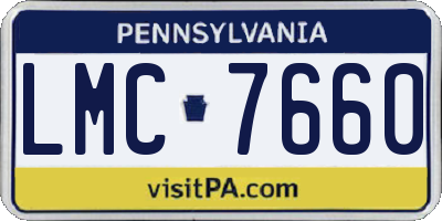 PA license plate LMC7660