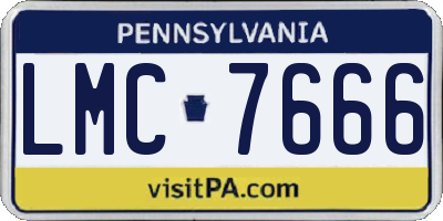 PA license plate LMC7666
