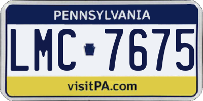 PA license plate LMC7675