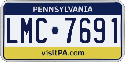 PA license plate LMC7691